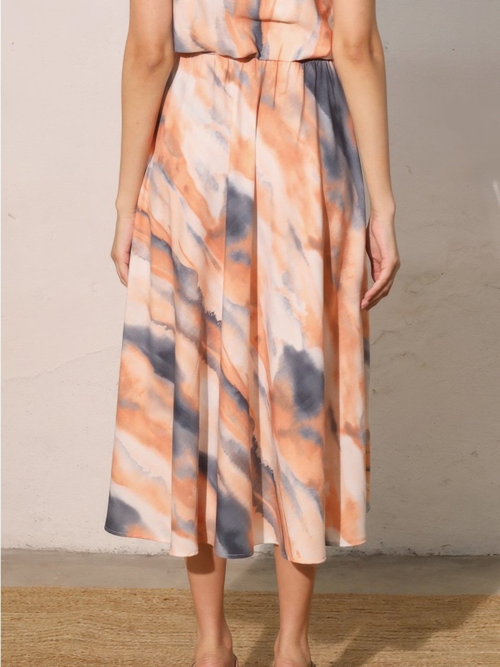 Cloud Tie Dye Midi Swing Skirt - Picture 5 of 5
